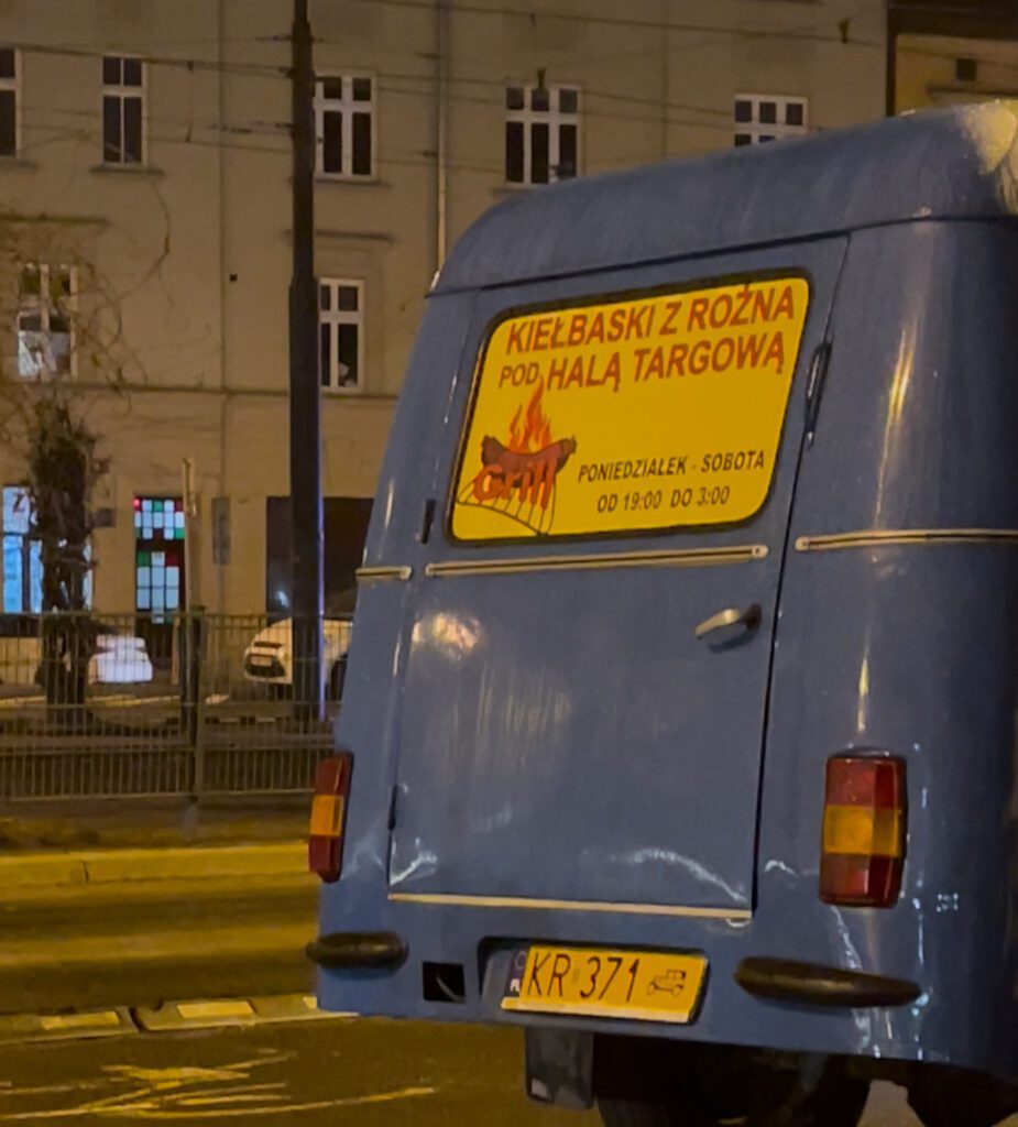 The blue sausage truck of Krakow