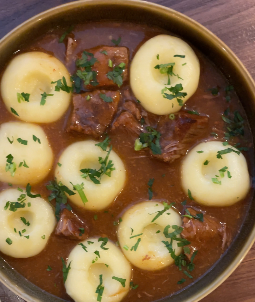 gulasz with stuffed dumplings at Kluska Na Placu
