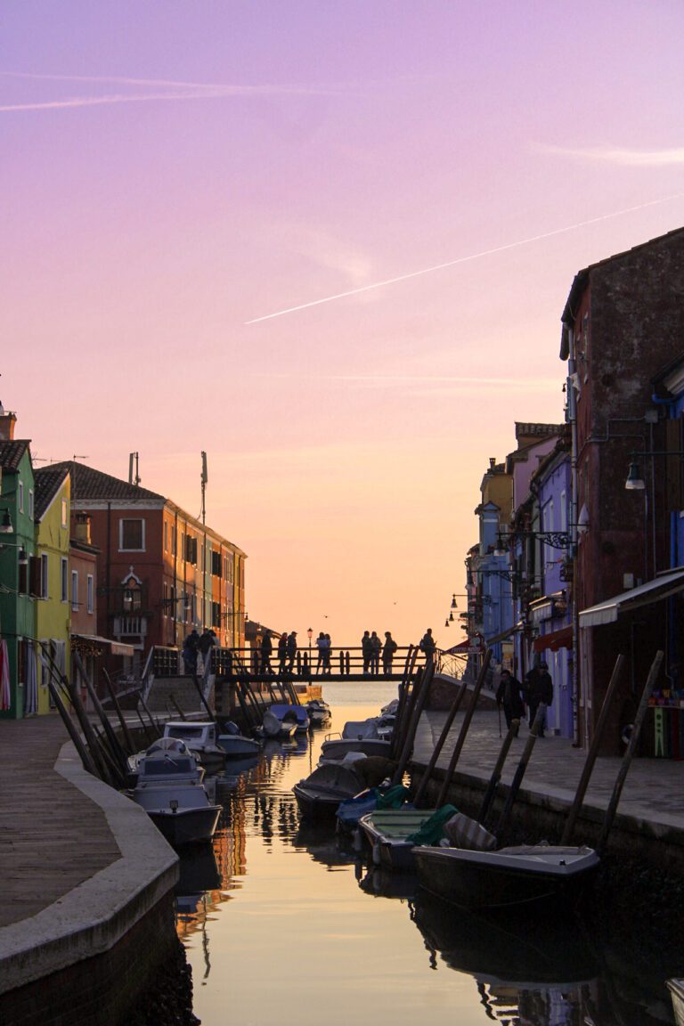 Burano Italy at Sunset on the best guided tour in Burano.