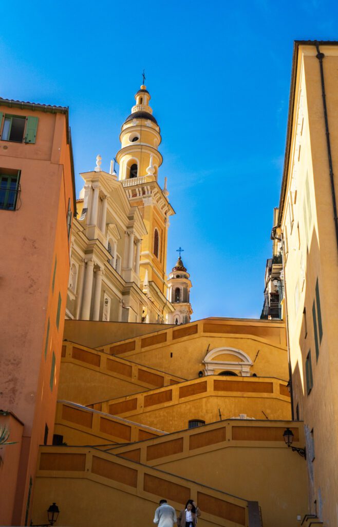 The Famous Yellow Staircase of Menton.