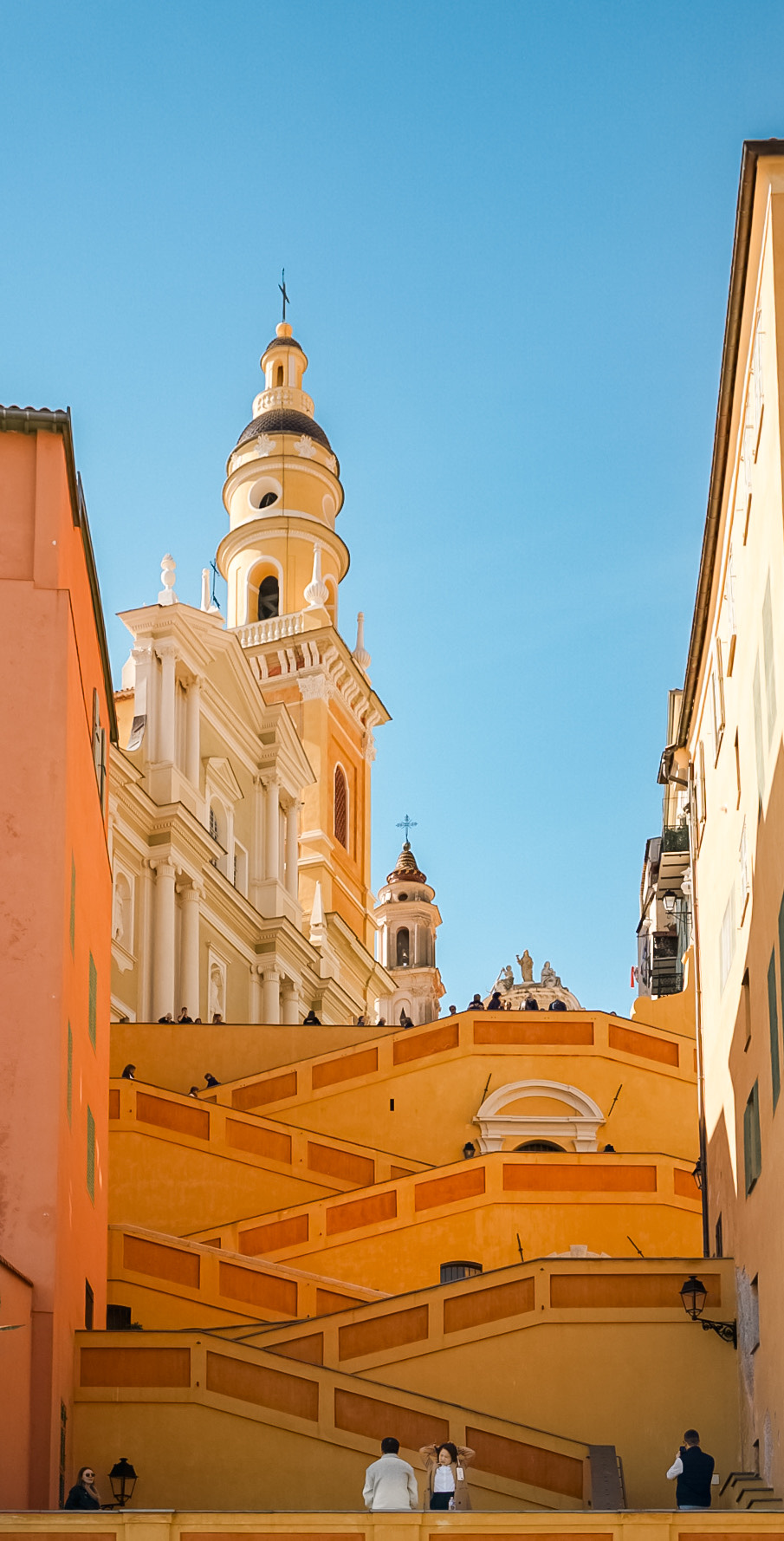 The famous yellow staircase of menton france