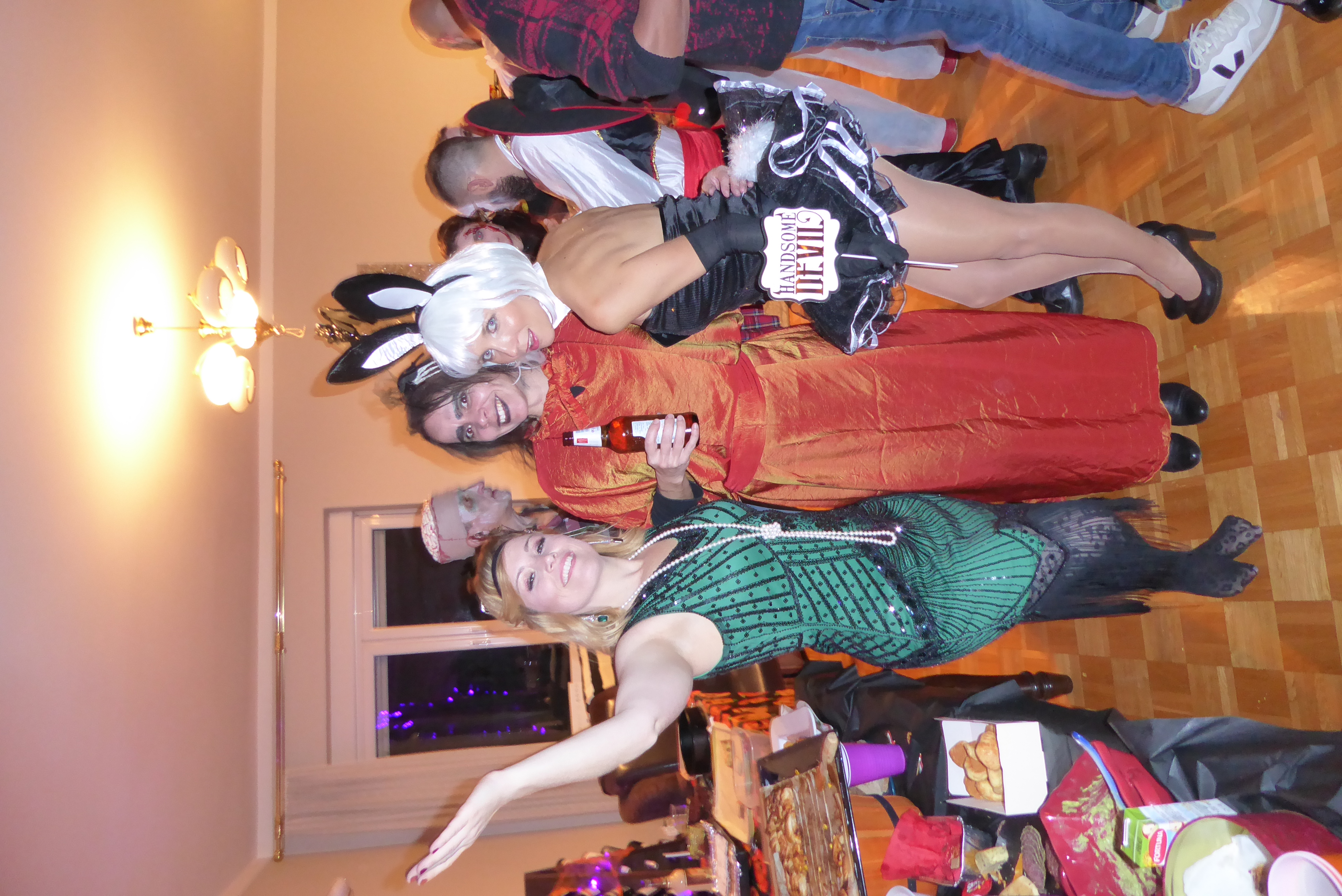 Myself standing with my friends I made in Poland that helped me deal with culture shock. Celebrating Halloween. 