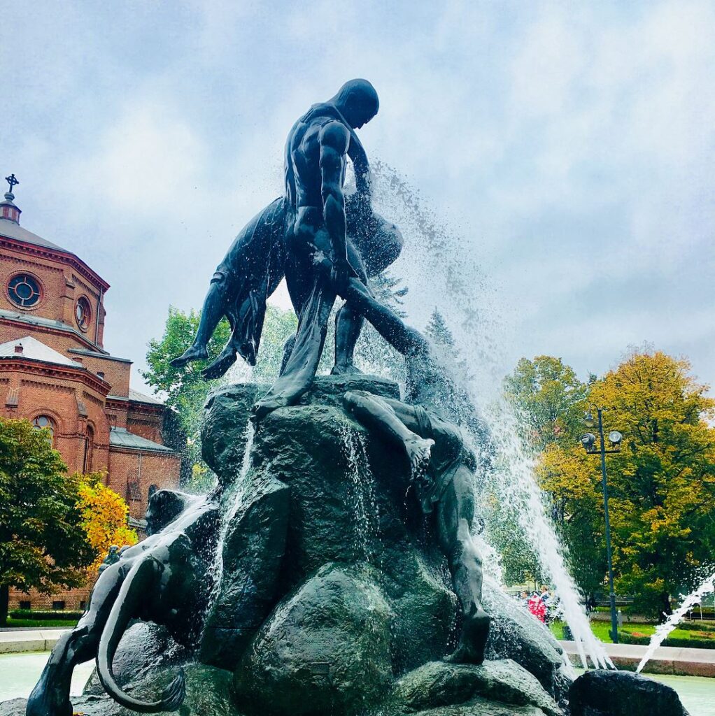 Deluge Fountain in Bydgoszcz, Poland