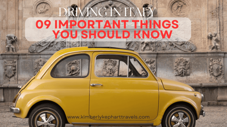 Picture of Car and the Words DRIVING IN ITALY 10 THINGS YOU SHOULD KNOW