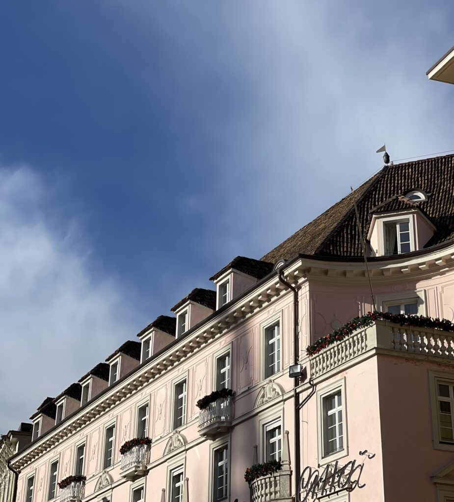 Building in the Piazza in Bolzano at the Christmas Market