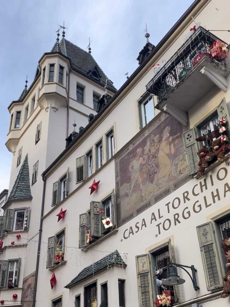 Facade of an old building in South Tyrol