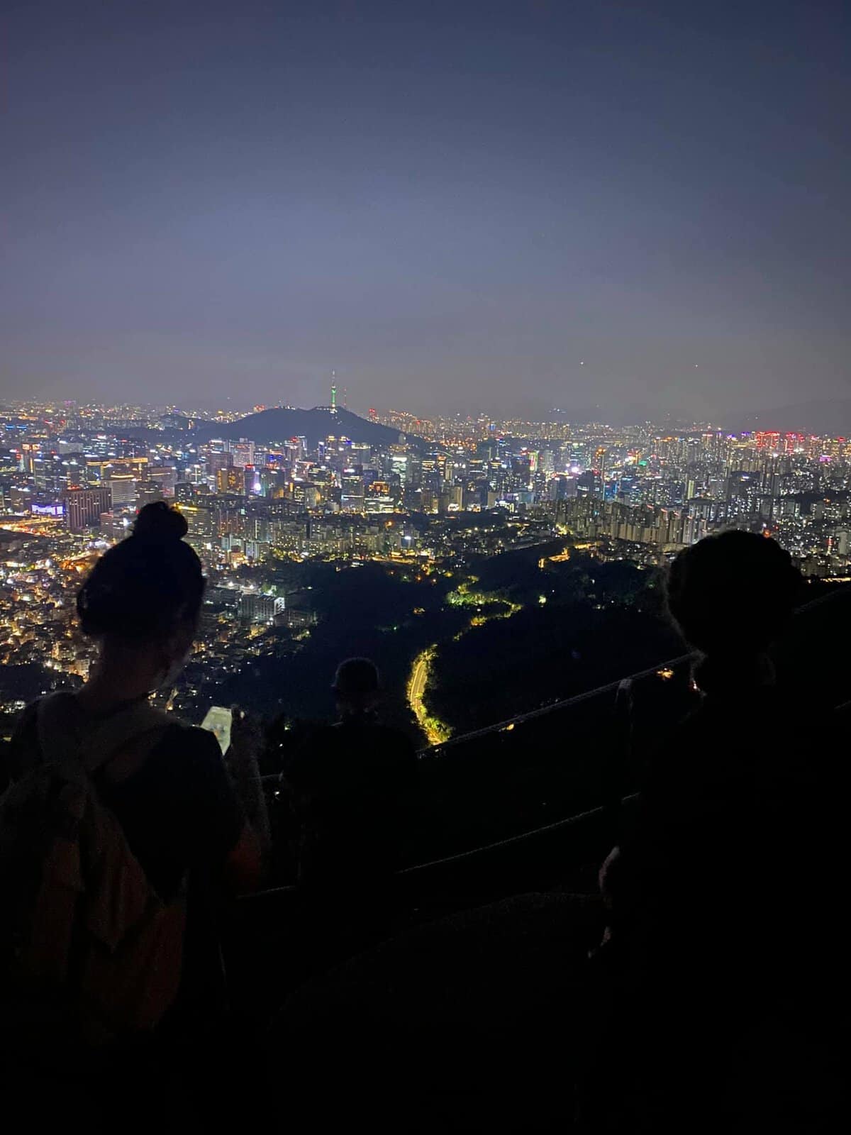 Night views of Seoul as seen from the top of Mt. Inwangsan