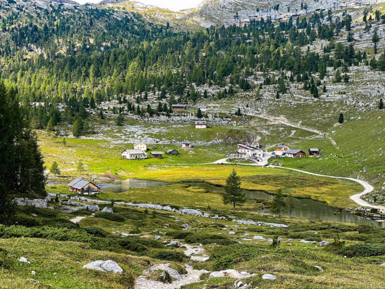 Landscape picture of Sennes/Fanes Nature Park in the Dolomites