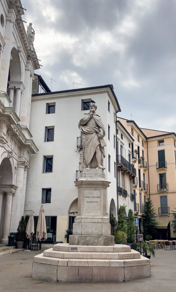 Statue of Andrea Palladio, in the city center of Vicenza, Italy