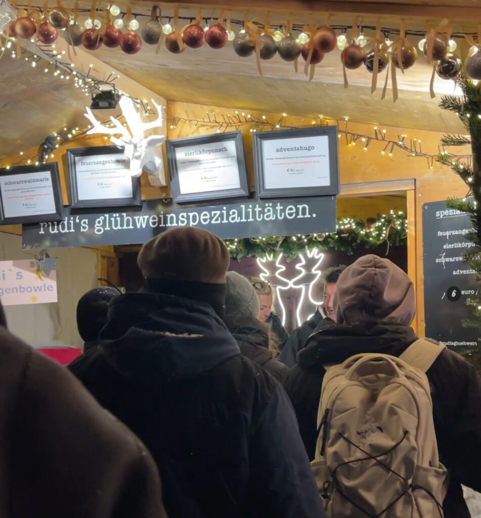 A Menu Selection at the Ravenna Gorge Christmas Market