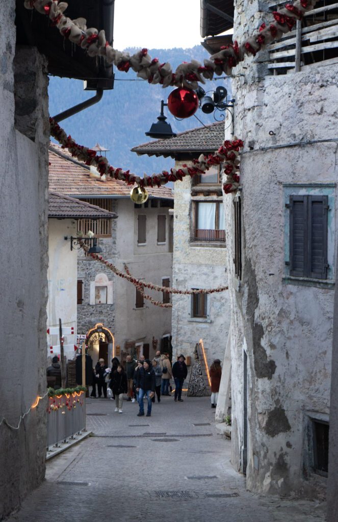 Cobblestoned Streets of Rango, Italy where the Rango Christmas Market is.