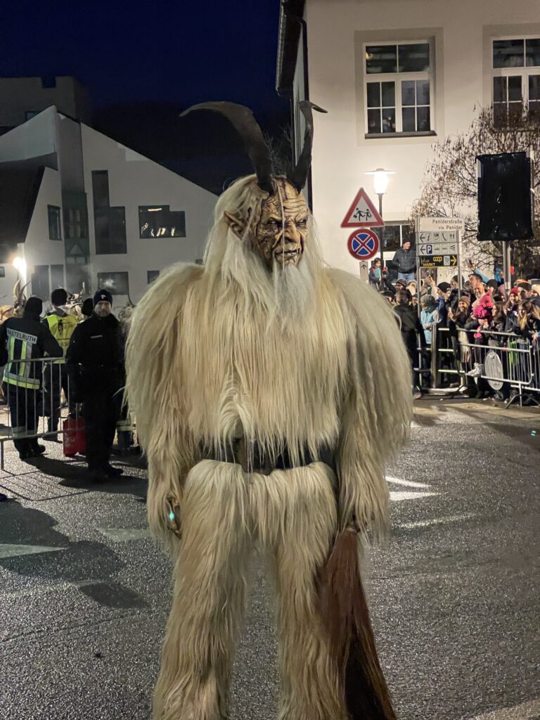 Meet Krampus. One of many Krampus's that were in Kastelruth Italy for their Krampuslauf 