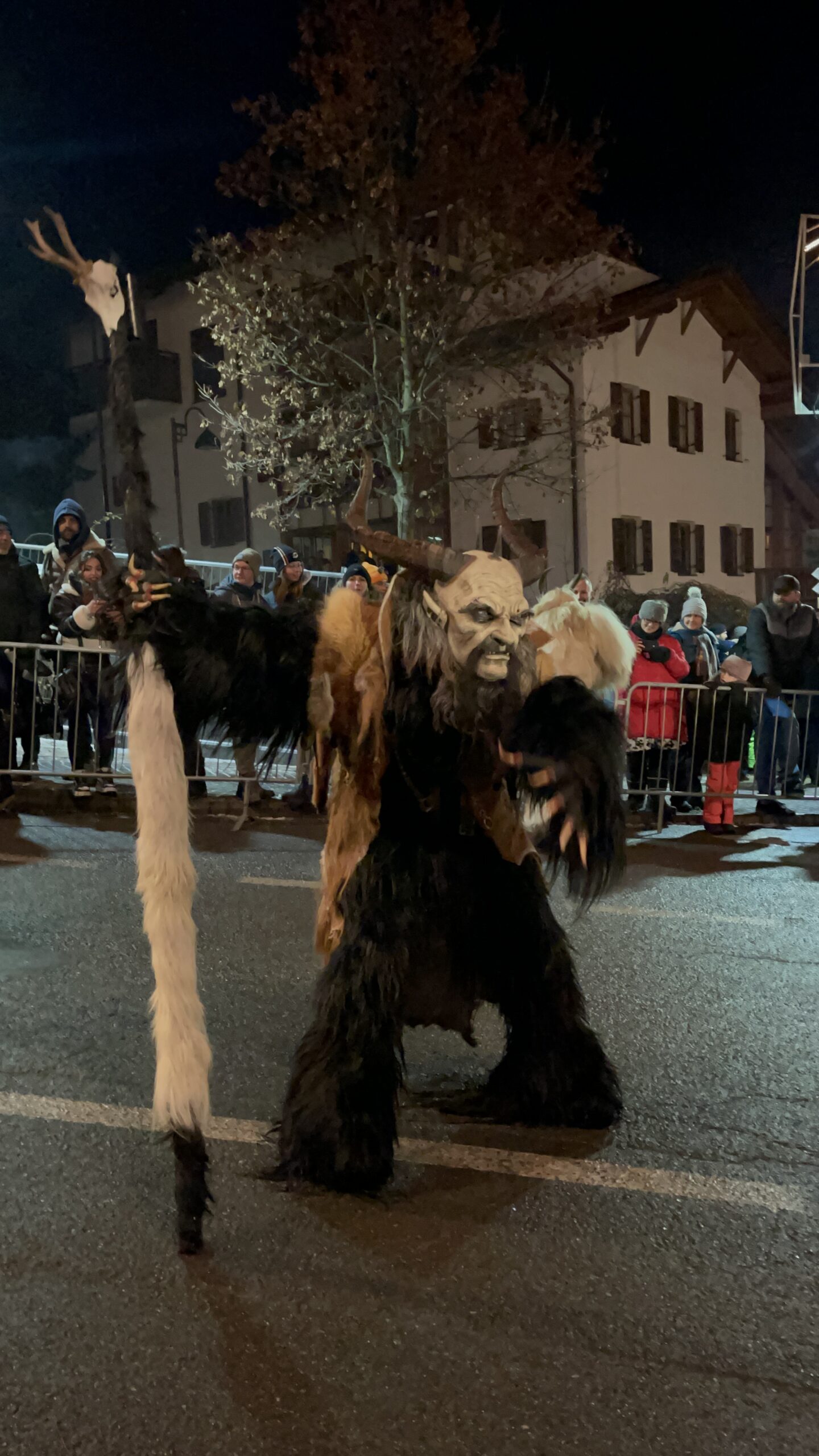 Krampus, a devil like christmas figure marching in the Krampus parade