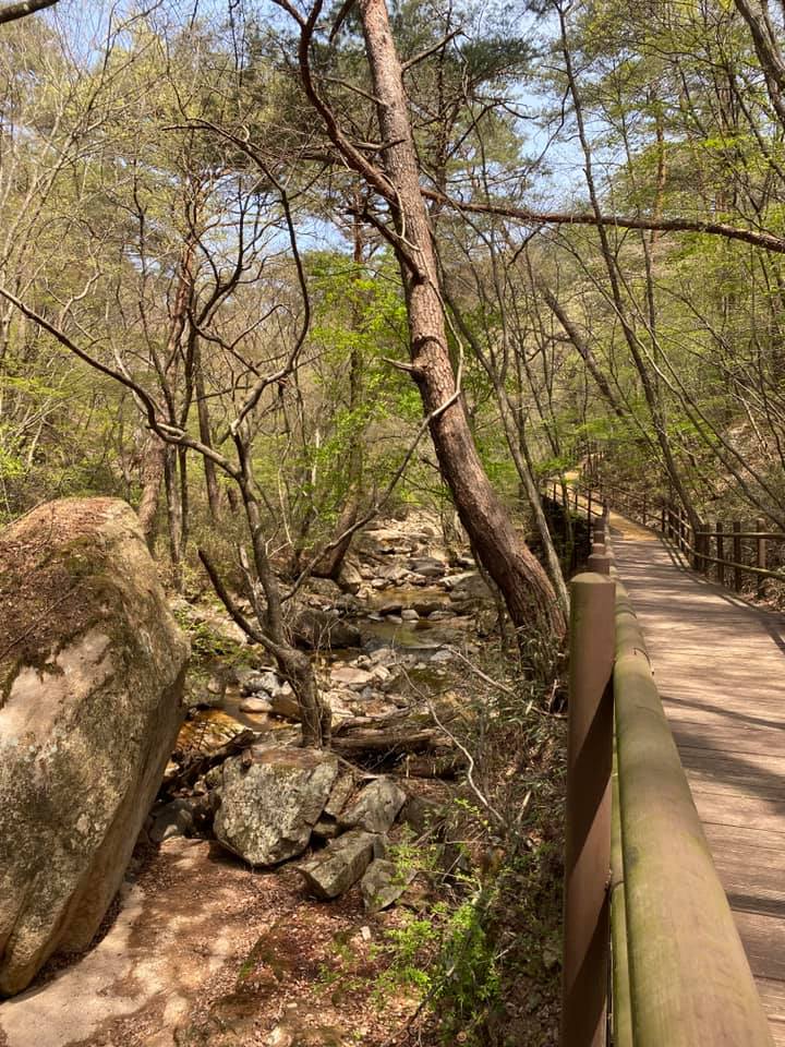 The trail to Mungjangdae Peak in Songnisan National Park