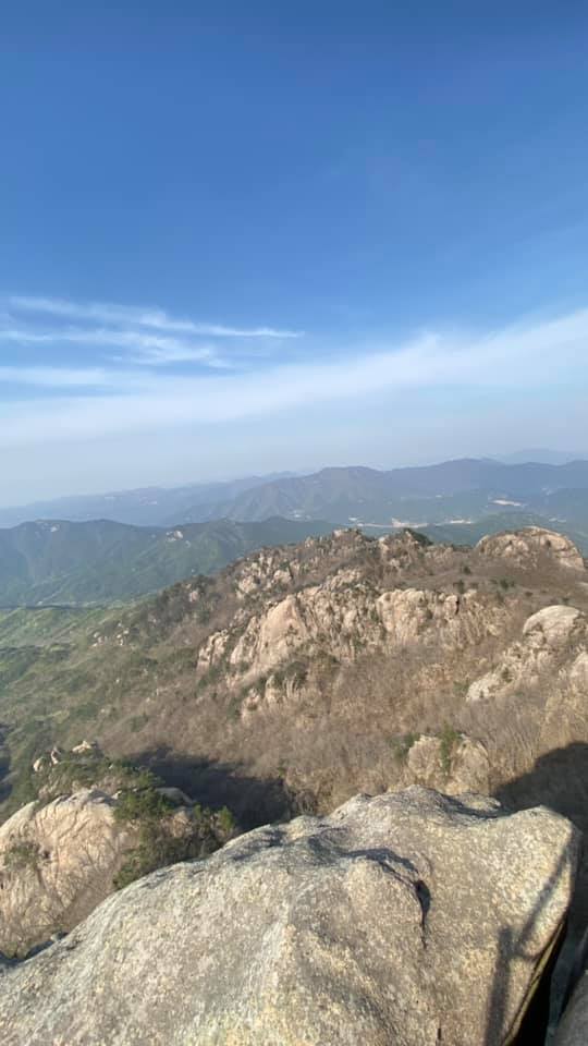 The beautiful views of the mountains and rocky terrain of Songnisan National Park