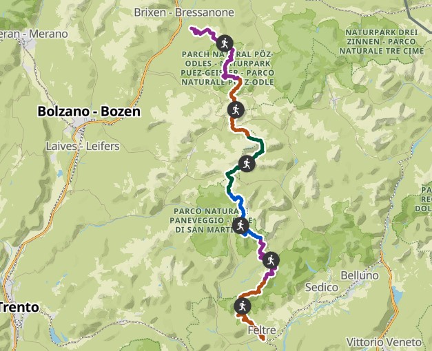 Alta Via 2 Map