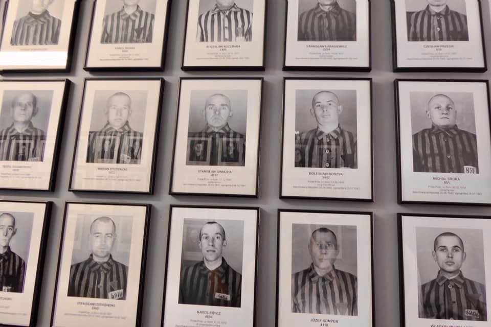 hall of photos of prisoners of auschwitz