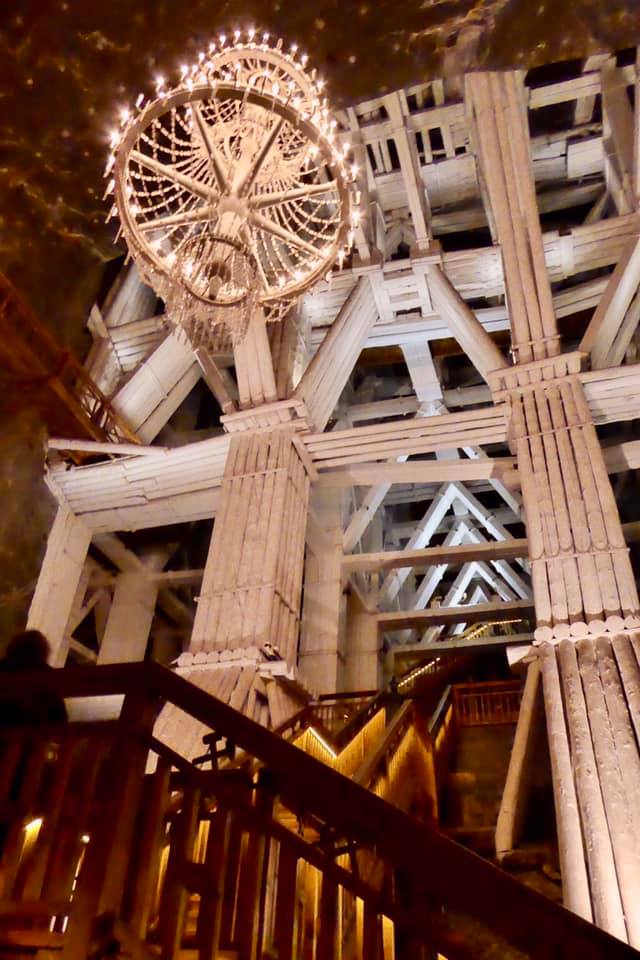 Chandelier in the Wieliczka salt mine