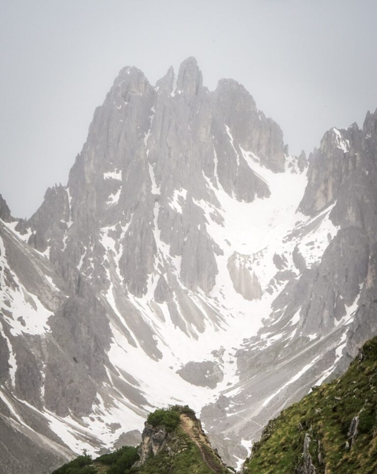 Cadini di Misurina and a dramatic mountain view behind it