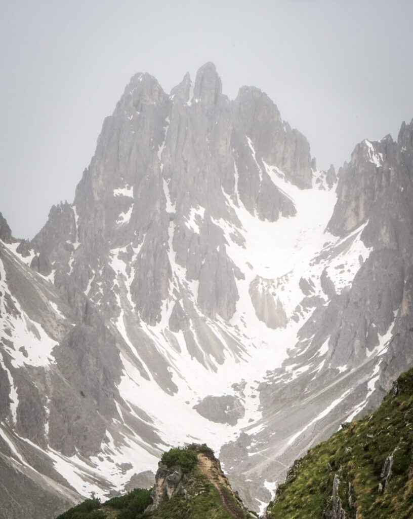 Cadini di Misurina and a dramatic mountain view behind it