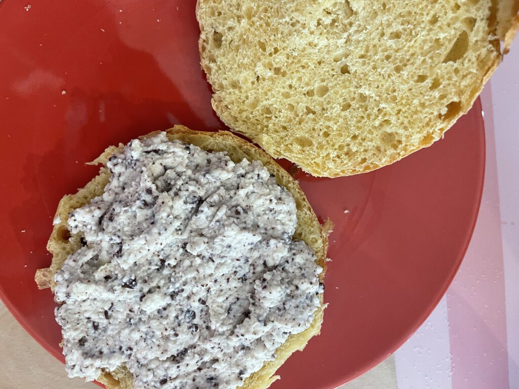 Ricotta and Dark Chocolate on Brioche