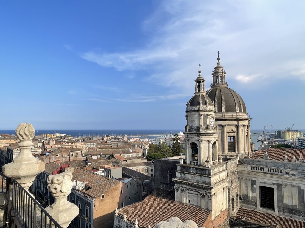 Red rooftops of Catania as seen from the Church of Saint Agata