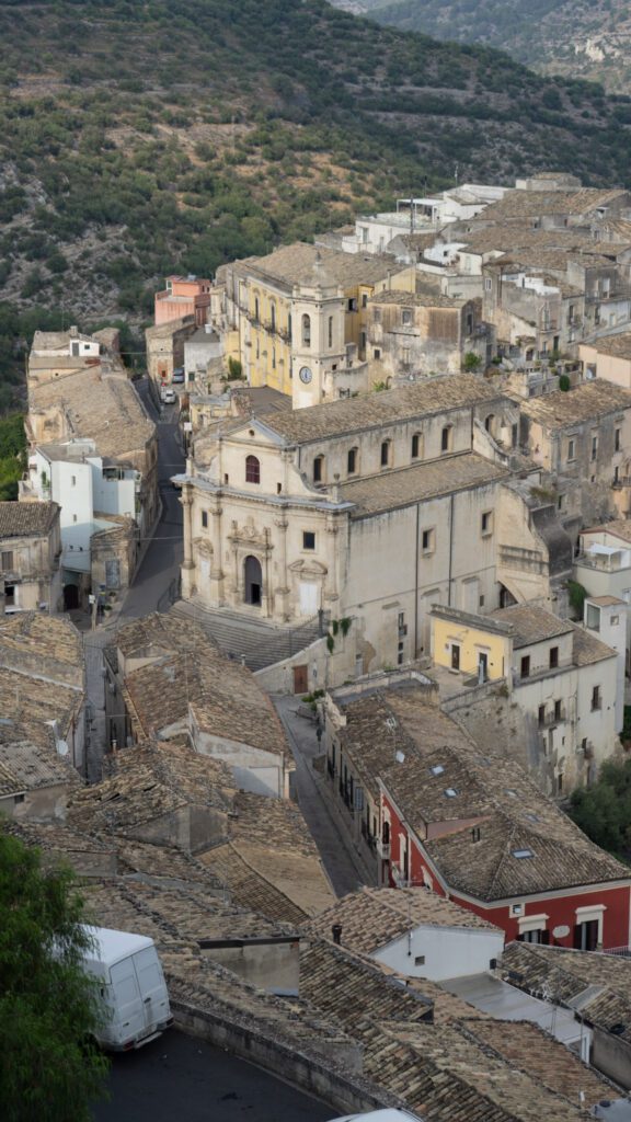 Ragusa Ibla in Sicily and the famous terraced houses