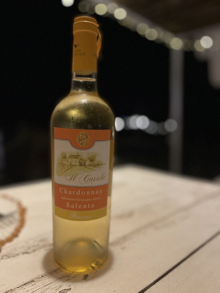 A bottle of wine from Apulia