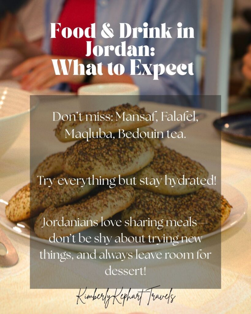 an image of zataar and the words, Food and drink in Jordan: What to Expect.