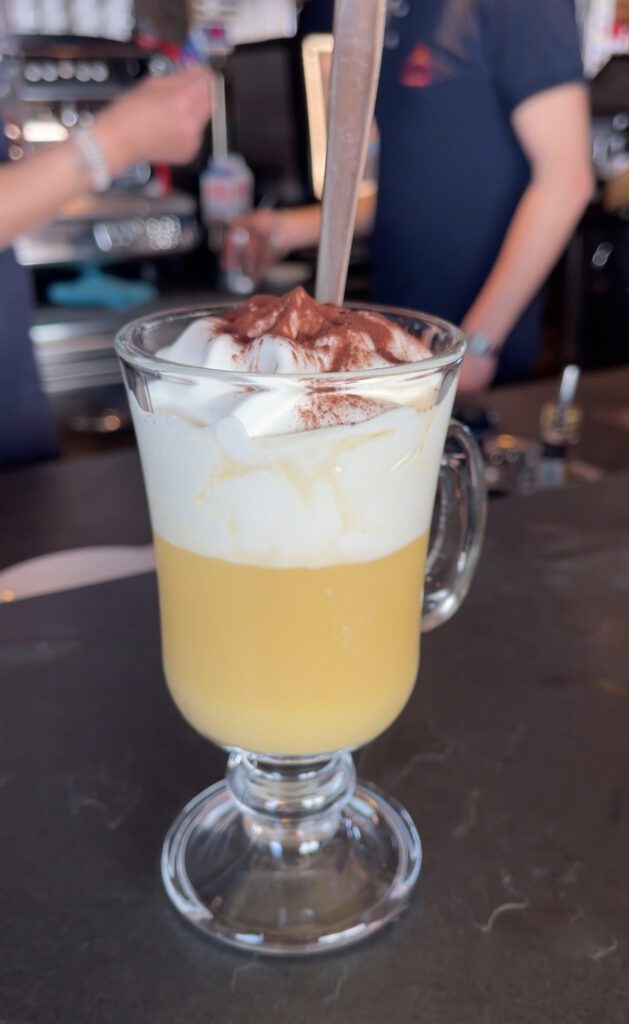 a mountain hut drink called a bombardino