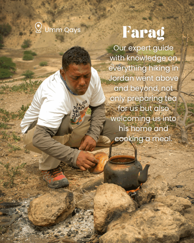 A picture of a man kneeling by a fire