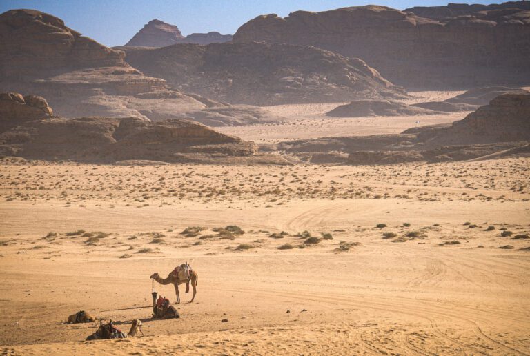 The desert landscape of Wadi Rum