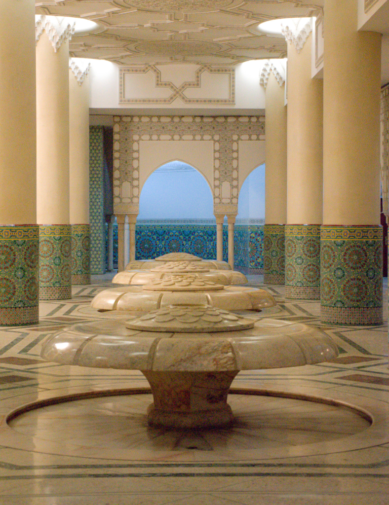 Washroom of the Hassan II Mosque in Casablanca
